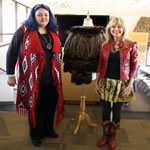 On Jan. 31, 2016, Cherokee National Treasure, Shawna Morton Cain, presented Becky with a beautiful handmade turkey feather cape to be used in future productions of “Nanyehi”!